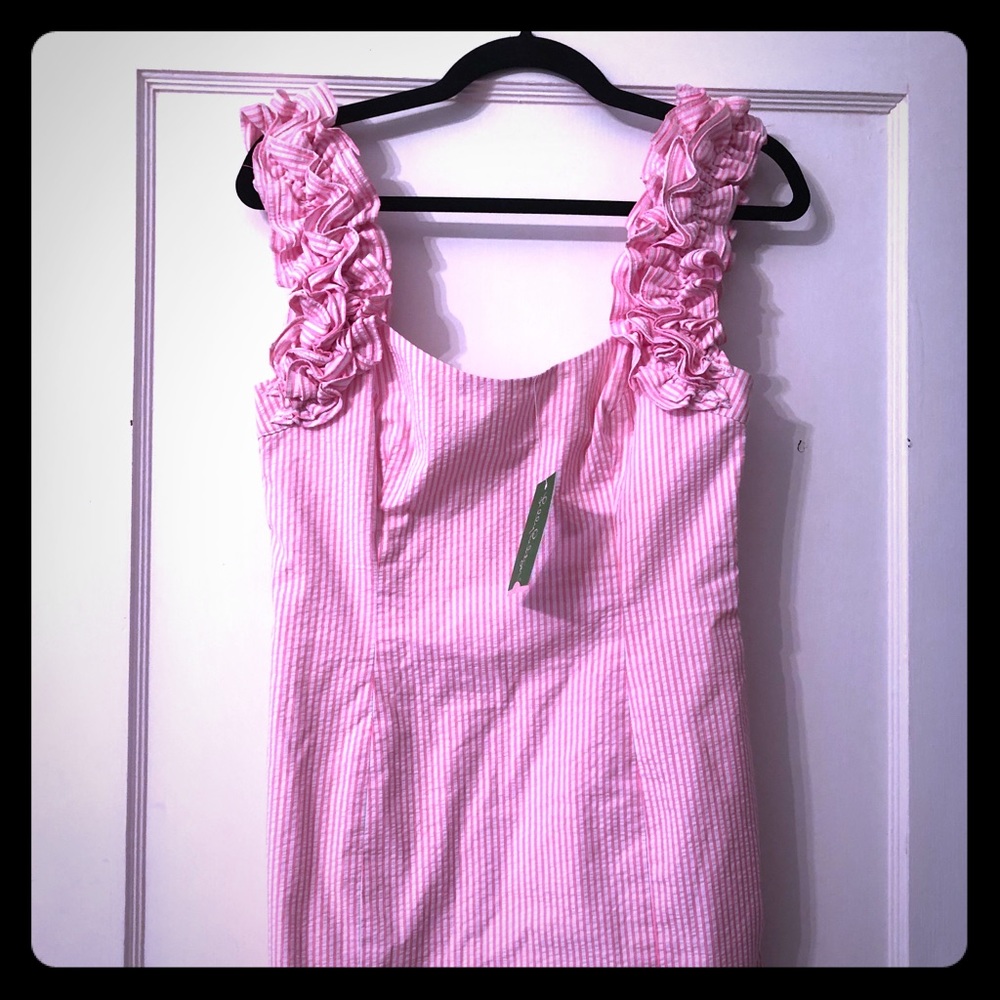 Lilly Pulitzer size 4 Devina dress pink seersucker